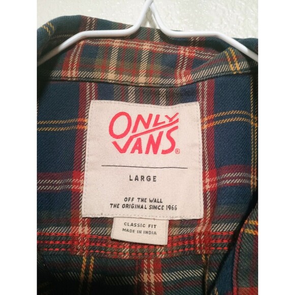 Vintage Limited Edition Only Vans Plaid Button Up Jacket Mens Large - Picture 5 of 7